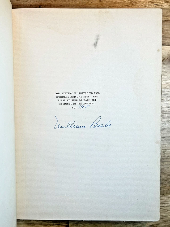 SIGNED Pheasants: Their Lives and Homes 1926 William Beebe Limited 1st Edition - Image 2 of 4