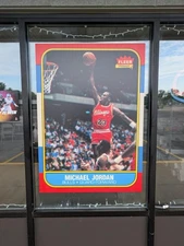 MICHAEL JORDAN 1986 FLEER 57 ROOKIE (RC) CARD ART PRINT VINYL GRAPHIC POSTER