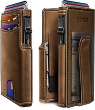 Men Wallet,with Money Clip Coins Pocket ID Window,Slim Front Pocket RFID Bloc...