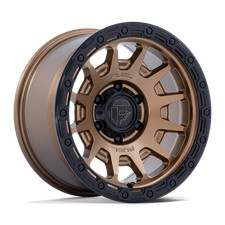 Fuel Fc884 Fortress Matte Bronze W Gloss Black Lip Rim 18x9 6x139.76x5.5 1