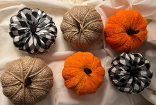 6 Pumpkins for Halloween Decor NEW