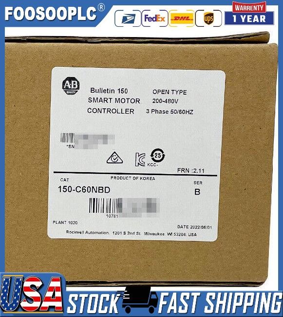 Factory Sealed Allen-Bradley 150-C60NBD SMC-3 Smart Motor Controller 150C60NBD