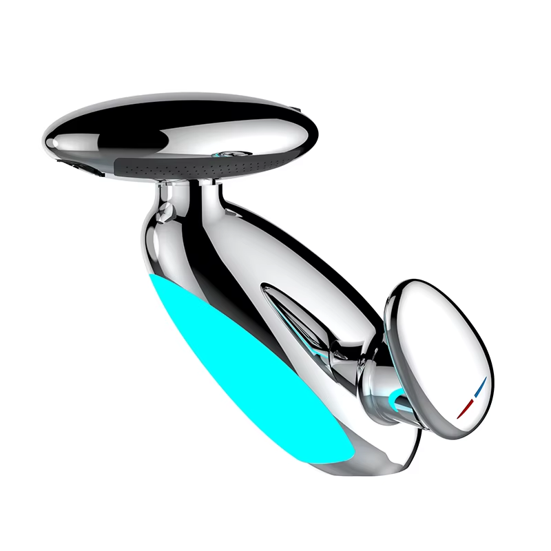 Large LED Light Basin Faucet Temperature Sensitive 4 Modes Outlet Hot Cold Water