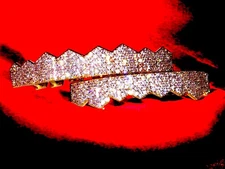 Custom Fit Joker Gold Grillz – 14K Plated 8 Tooth Set Hip Hop Jewelry