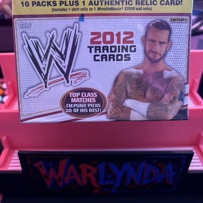 2012 Topps WWE EXCLUSIVE HUGE Factory Sealed 10 Pack Blaster Box-WWE RELIC !