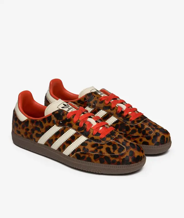 NEW Adidas Samba OG Red Leopard Cheetah Women's Sizes 6 - 11