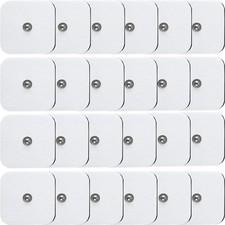 24 Pack TENS Unit Replacement Pads, Long-Lasting Snap Electrodes Latex-Free TENS