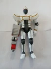 Vintage 1997 Bandai Beetleborg White Blaster Borg 6 inch Action Figure
