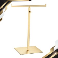 Purse Display Stand Adjustable Handbag Rack Double Hook Holder Necklace Gold
