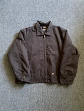 Dickies Jacket Men's L Black Eisenhower Quilt Lined Full Zip Work Santa Fe Icon