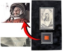 Yuri Gagarin Worn Vostok 1 Space Suit & Signed Postcard. Incredible Provenance