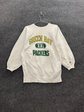 Champion Reverse Weave Green Bay Packers Sweatshirt Mens XL Gray USA STAINS SEE