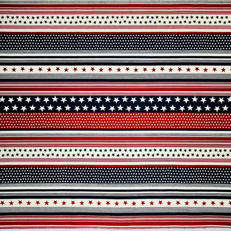 Tela Patriótica Estrellas y Rayas POR YARDA Rojo, Blanco y Azul Foto 4 de 4