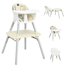 High Chair, 5 in 1 Convertible Highchair for Babies  Toddlers  Seat  Table...