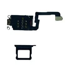 Dual Sim Reader and Sim Tray For iPhone 16 Plus Black