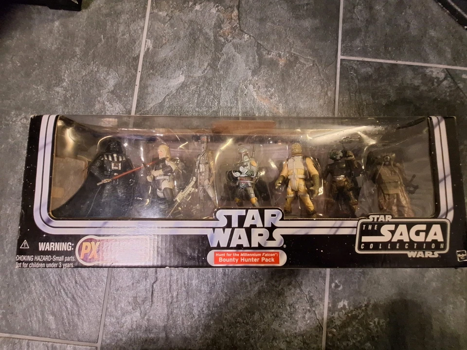 Star Wars Saga Collection Hunt For Millennium Falcon Bounty Hunter Pack PX Rare - Image 3 of 4
