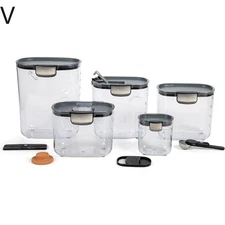 ProKeeper+ 9-Piece Airtight Food Storage Container Set –  (Grey, 9-Piece) V