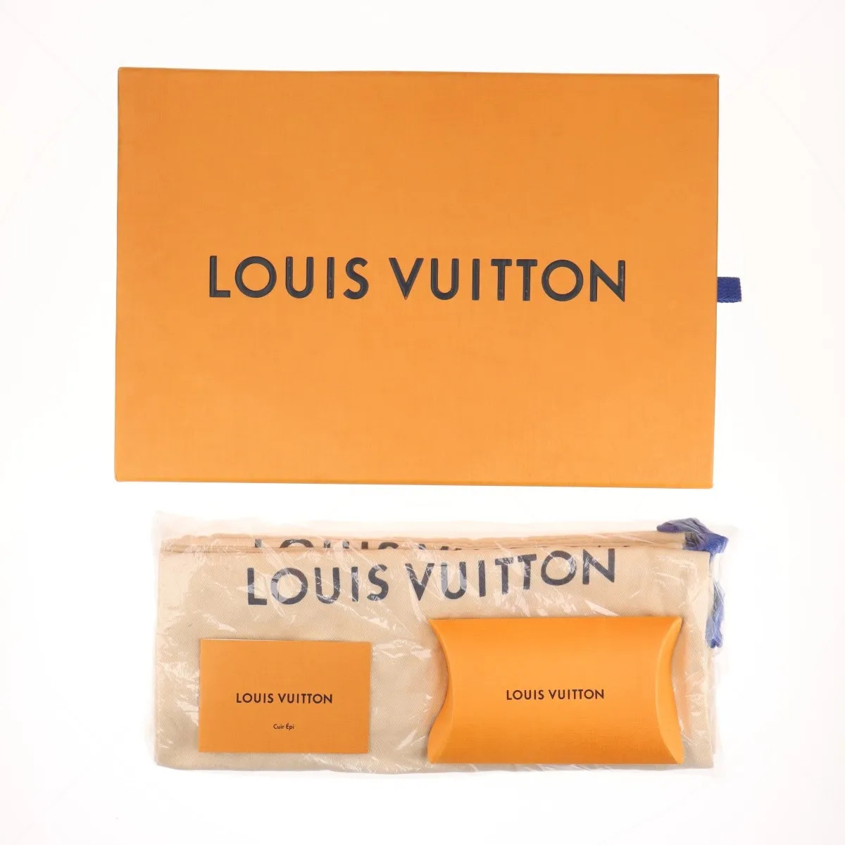 Louis Vuitton Luxembourg Line 19-year Denim & leather Sneakers 7 Men's Blue x wh thumbnail 18