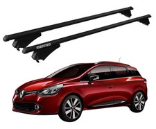 BARRE PORTATUTTO PORTAPACCHI PER RENAULT CLIO 4 SPORTER 2013-2019 NERE MENABO