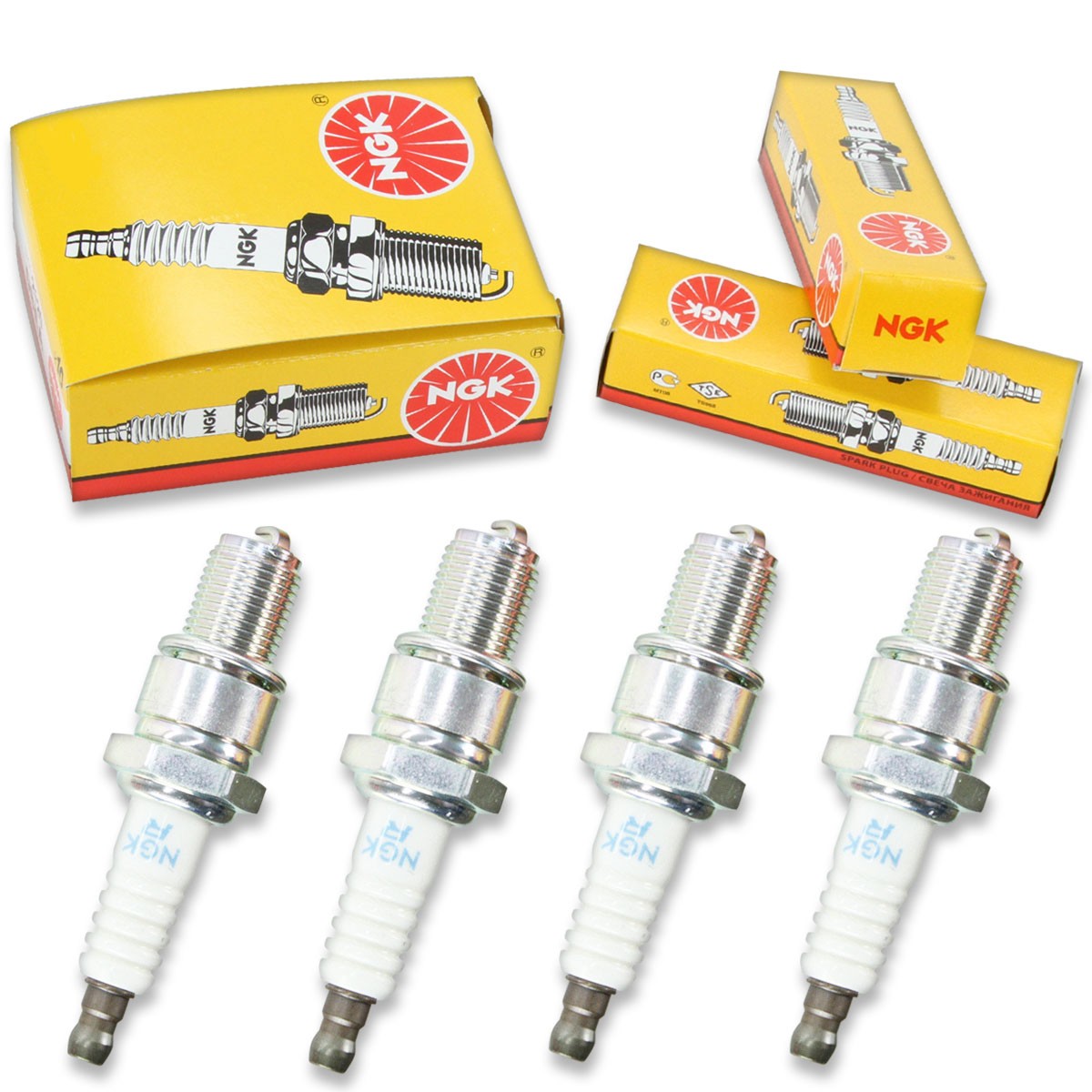 4pcs 00-02 Polaris 500 RMK NGK Standard Spark Plugs 488cc 29ci Indy Kit Set rn