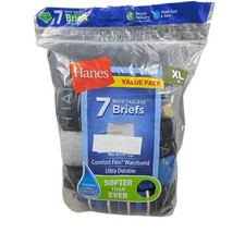 Hanes Brief Underwear Boys XL 18 Multicolor Tagless Comfort Flex 7 Pack
