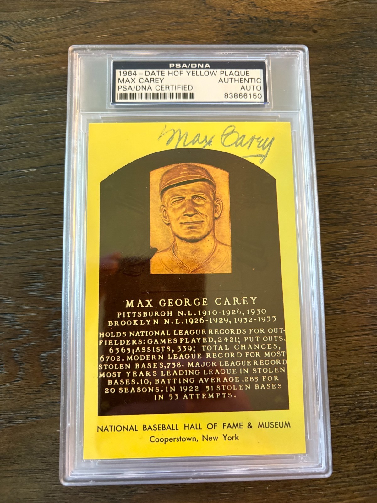 Memorabilia - Max Carey