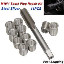 M10X1 Inserts Spark Plug Repair Tools Kit For Gasoline Diesel Engines Generators