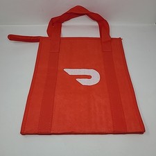 Doordash Dasher Insulated Hot Cold Bag Red Zip Delivery Bag