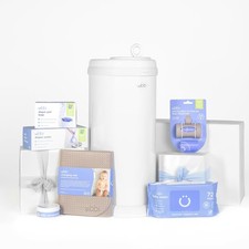 Ubbi Diaper Pail Gift Set - Odor Control Stainless Steel 13-Gallon