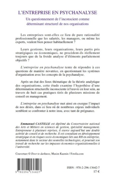 Emmanuel Castille | L'entreprise En Psychanalyse | Taschenbuch | FranzöSisch-image
