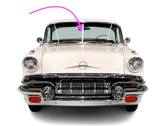 Fits: 1955-1956 Chevrolet Bel Air 4D Sedan/Station Wagon Front
