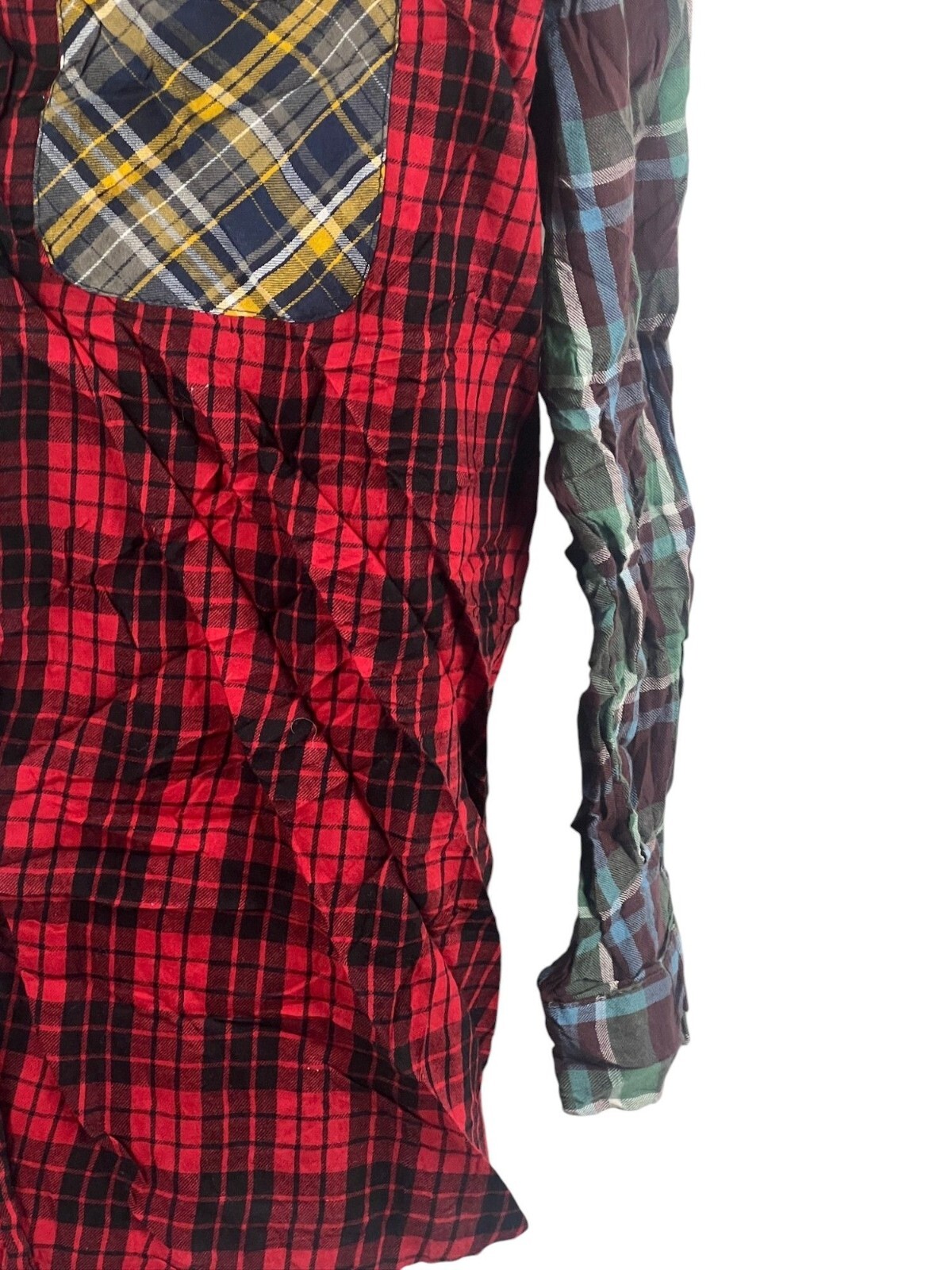 Live 4 Truth Patchwork Plaid Button-Up Shirt Mult… - image 8