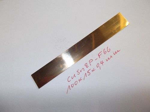 Federblech, Phosphorbronzeblech, 0,4mm, CuSn8P-F66 federhart