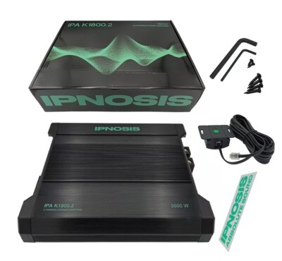 IPNOSIS Digitaler Verstärker IPA K1800.2 Mit 2 Kanälen 2x1800W RMS Max WATT 7100