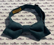 ArGail Solid Turquoise Suede Pre-Tied Adjustable Clip-On Bow Tie BRAND NEW