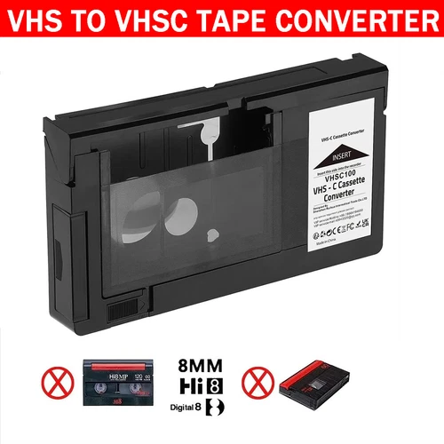 VHS to VHSC Tape Converter Player VHS-C Tapes Cassette Motorized Adapter Tool - Picture 6 of 12