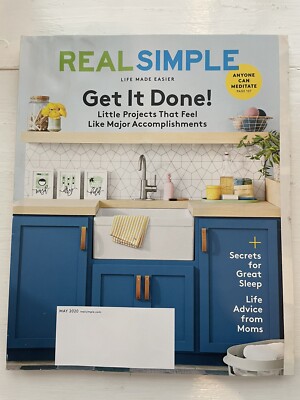 REAL SIMPLE Magazine ''Get it Done'' May 2020 Brand New
