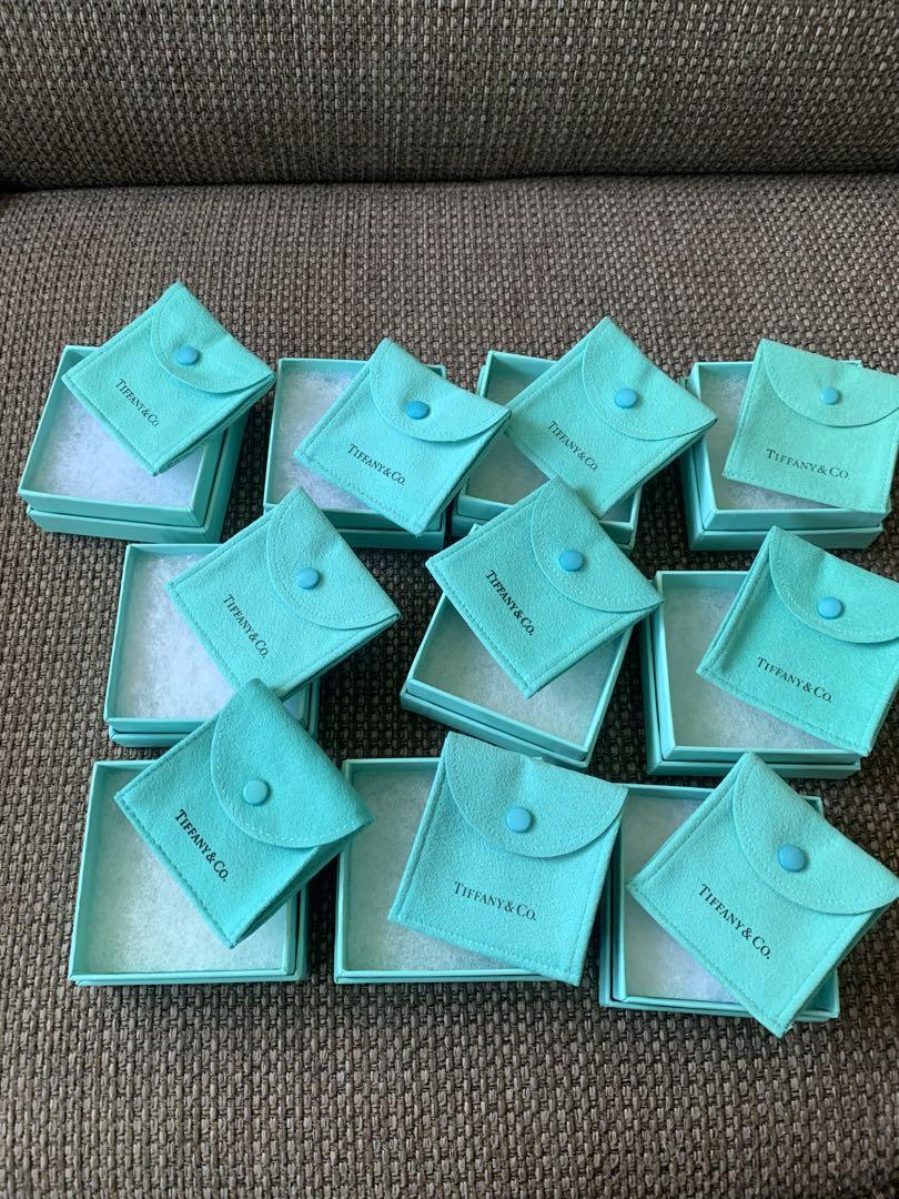 Tiffany Square Jewelry Storage Bag 10 Sets Empty Box Good Condition mzmr A