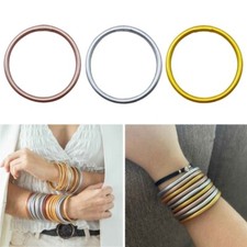 Jelly Bracelet Light Gold Foil Filled Plastic Stacked Silicone Party Bracelet