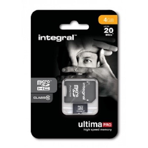 4GB Integral Micro Class 10 UHS-I U1 with SD Adaptor
