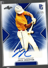 2021 Leaf Perfect Game Showcase Blue #BAJC3 Jack Crighton Auto /15
