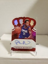2018-19 Panini Crown Royale Crown Auto Red 32/49 Patrick Beverley BULLS 