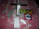 Nintendo WII Bundle Console 2 REMOTES NUNCHUCK 3 GAMES CRADLE island sponge bob
