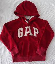 Gap Kids Small 6 7 Boys Girls Red Fleece Zipup Hoodie Sweatshirt classic PLAY