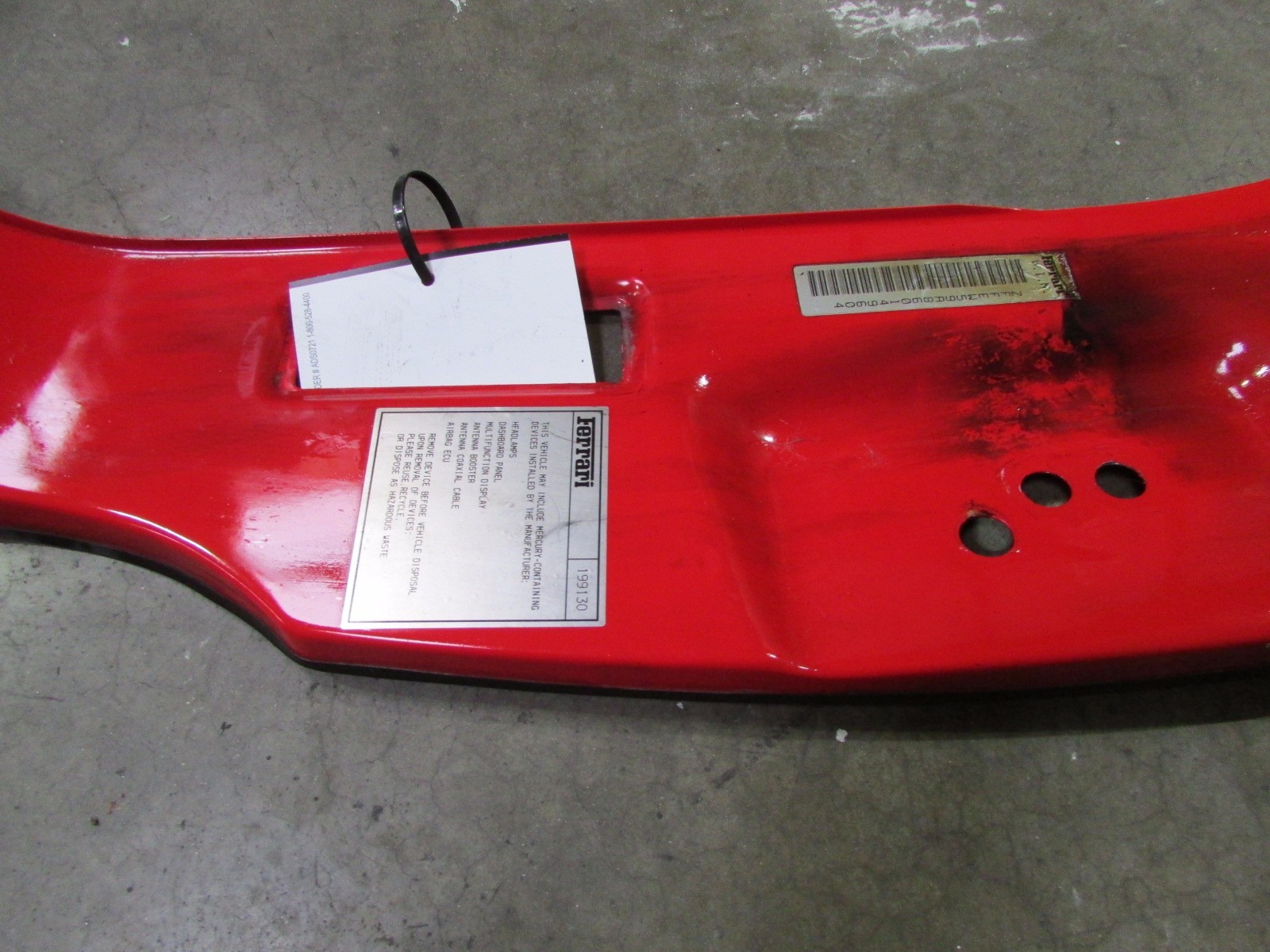 Ferrari F430, LH, Left B-Pillar, Door Jam Metal Trim Panel, P/N 68647811