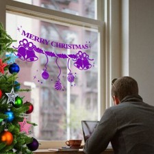Christmas Ball & Bell Shopwindow Show Window Wall Art Decoration Sticker Decals