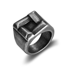Stainless Steel Antique Biker Style Ring Size 7-12 Men Fashion Jewelry