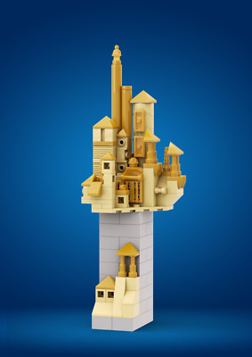 Lego Moc The Golden Castle On The Hill, Building Instructions