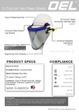 OEL 12 Cal Hard Hat and FaceShield Combo-Clear Lens