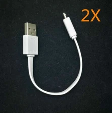 2x Flat Short 16CM Micro USB Charger Charging Cable Cord For Samsung Xiaomi HTC 